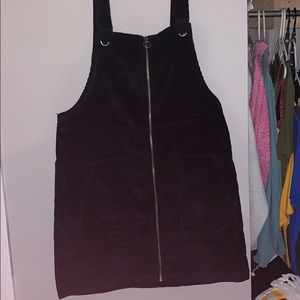 Overall Dress with Zipper corduroy